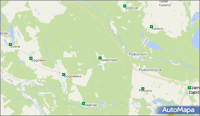 mapa Święchowo, Święchowo na mapie Targeo