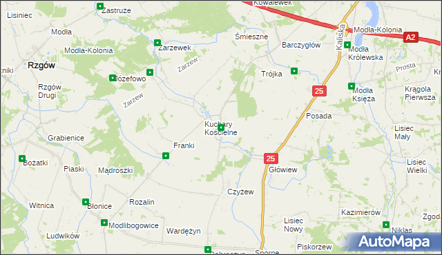 mapa Święcia, Święcia na mapie Targeo