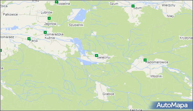 mapa Święciny, Święciny na mapie Targeo