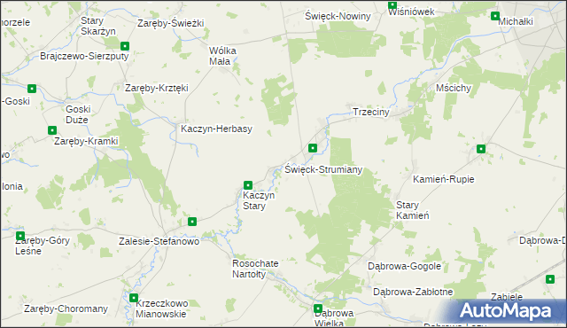 mapa Święck-Strumiany, Święck-Strumiany na mapie Targeo