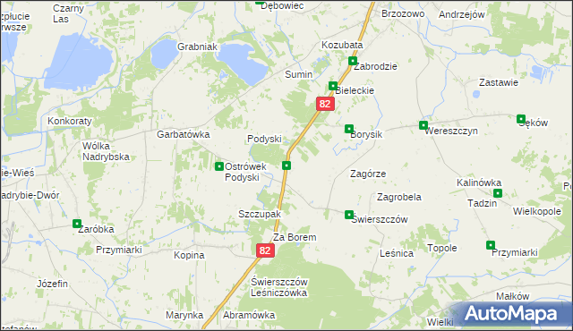 mapa Świerszczów-Kolonia, Świerszczów-Kolonia na mapie Targeo