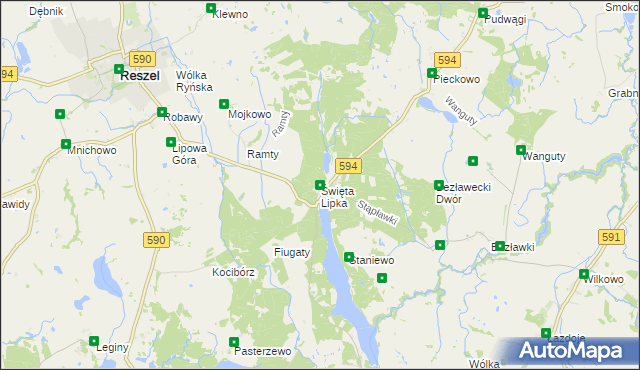 mapa Święta Lipka, Święta Lipka na mapie Targeo