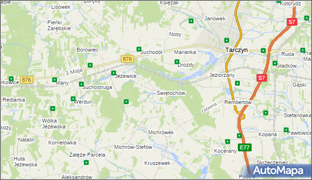 mapa Świętochów, Świętochów na mapie Targeo