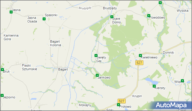 mapa Święty Gaj, Święty Gaj na mapie Targeo