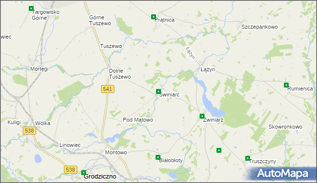 mapa Świniarc, Świniarc na mapie Targeo