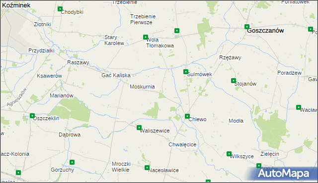 mapa Świnice Kaliskie, Świnice Kaliskie na mapie Targeo