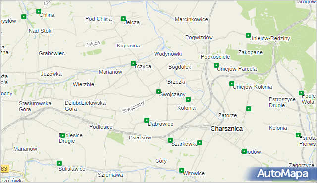 mapa Swojczany, Swojczany na mapie Targeo