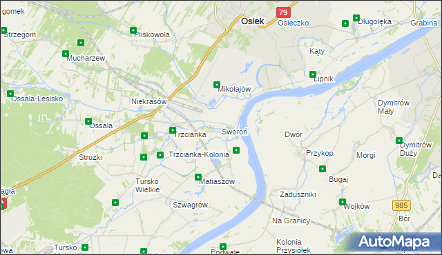 mapa Sworoń, Sworoń na mapie Targeo