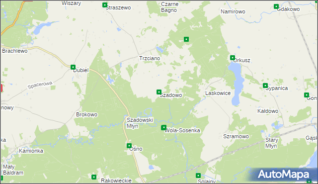 mapa Szadowo, Szadowo na mapie Targeo