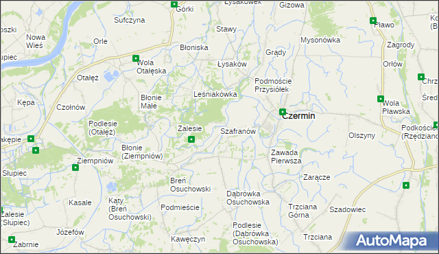 mapa Szafranów, Szafranów na mapie Targeo