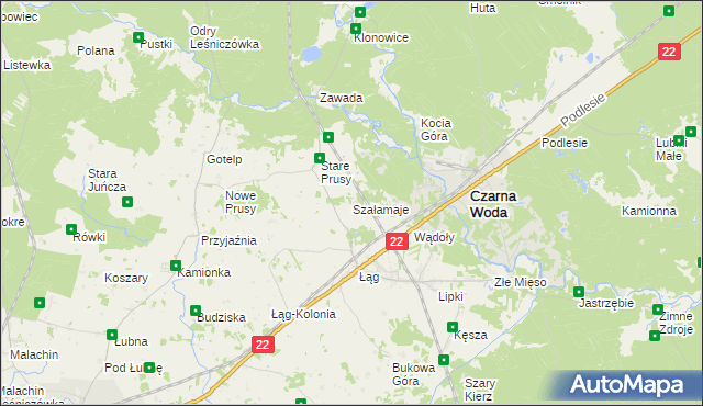 mapa Szałamaje, Szałamaje na mapie Targeo