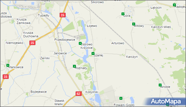 mapa Szarlej, Szarlej na mapie Targeo