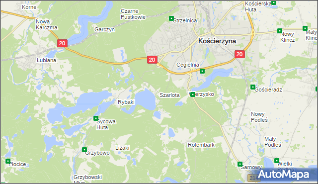 mapa Szarlota, Szarlota na mapie Targeo