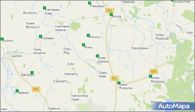 mapa Szaty Wielkie, Szaty Wielkie na mapie Targeo