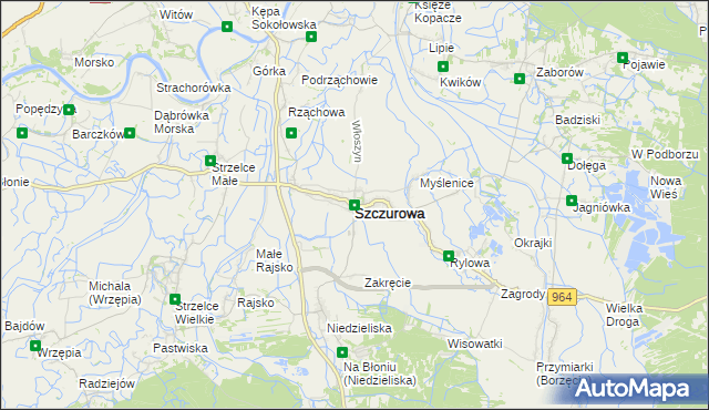 mapa Szczurowa, Szczurowa na mapie Targeo