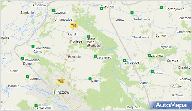 mapa Szczypiec, Szczypiec na mapie Targeo