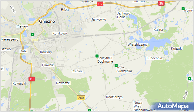 mapa Szczytniki Duchowne, Szczytniki Duchowne na mapie Targeo