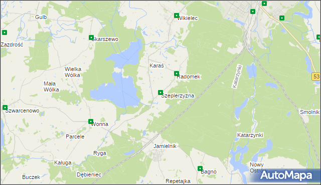 mapa Szeplerzyzna, Szeplerzyzna na mapie Targeo