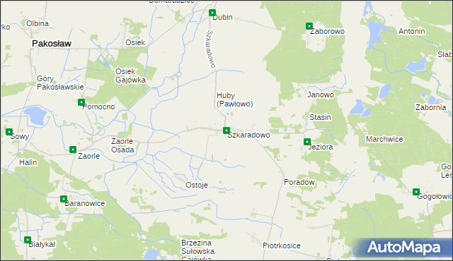 mapa Szkaradowo, Szkaradowo na mapie Targeo