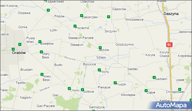 mapa Szłapy, Szłapy na mapie Targeo