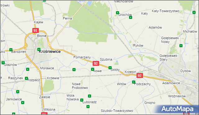 mapa Szubina, Szubina na mapie Targeo