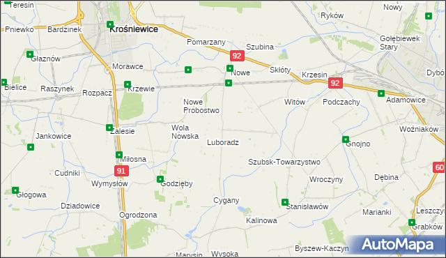 mapa Szubsk Duży, Szubsk Duży na mapie Targeo