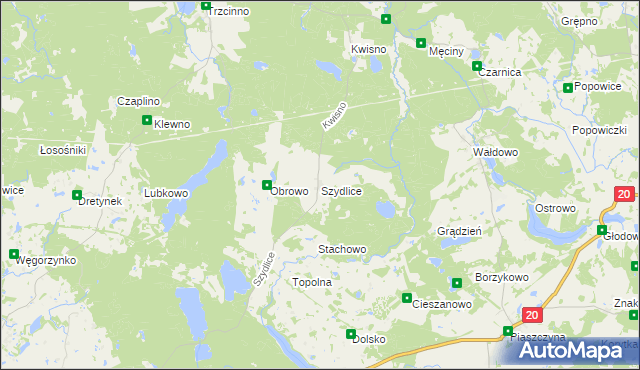 mapa Szydlice, Szydlice na mapie Targeo