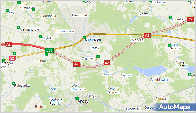 mapa Szymony, Szymony na mapie Targeo