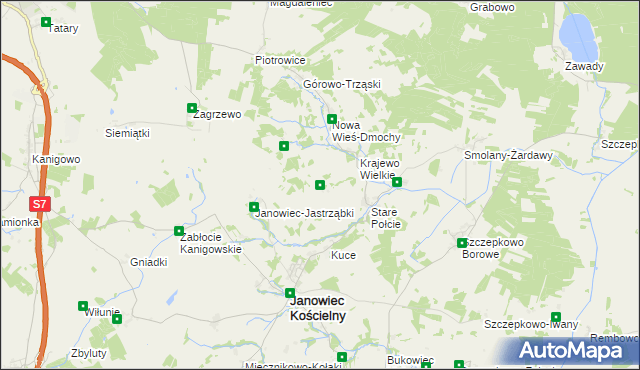 mapa Szypułki-Zaskórki, Szypułki-Zaskórki na mapie Targeo