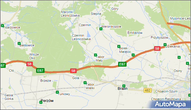 mapa Tabor Mały, Tabor Mały na mapie Targeo