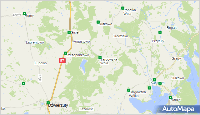 mapa Targowska Wola, Targowska Wola na mapie Targeo