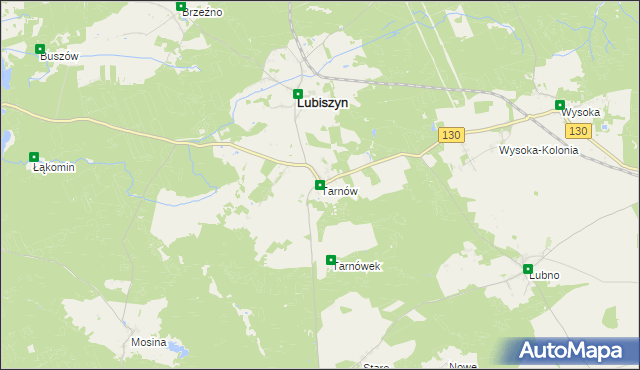 mapa Tarnów gmina Lubiszyn, Tarnów gmina Lubiszyn na mapie Targeo