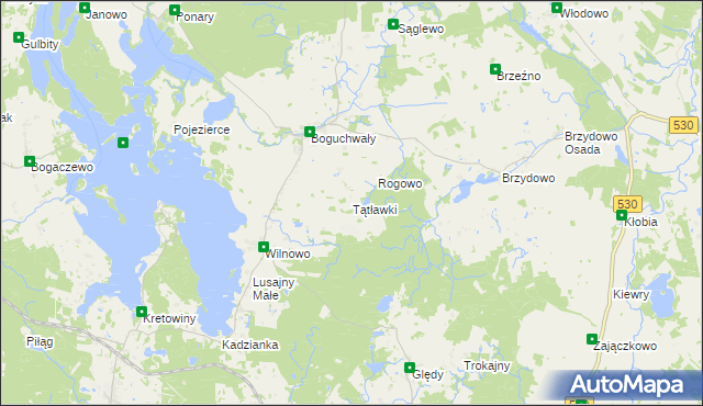 mapa Tątławki, Tątławki na mapie Targeo