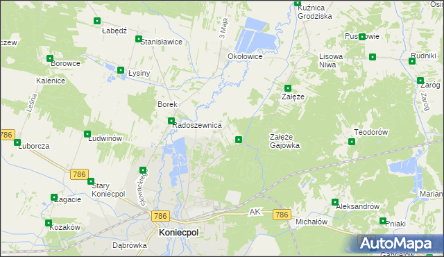 mapa Teresów, Teresów na mapie Targeo