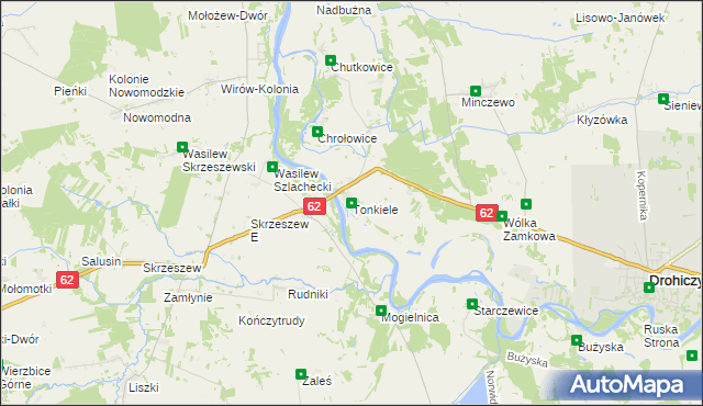 mapa Tonkiele, Tonkiele na mapie Targeo