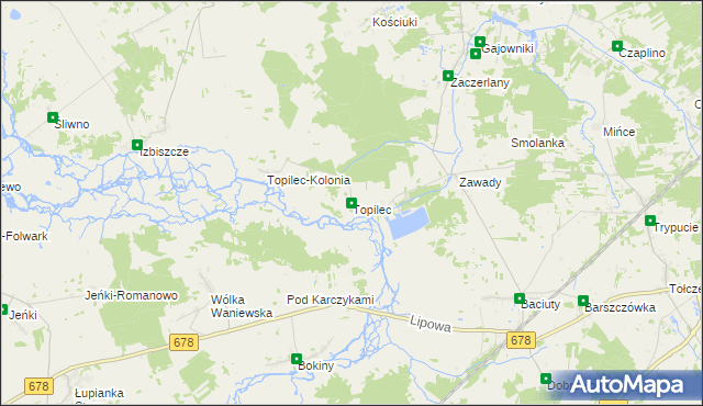 mapa Topilec, Topilec na mapie Targeo