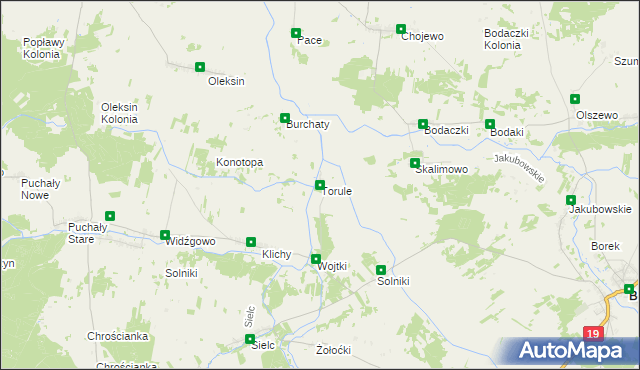 mapa Torule, Torule na mapie Targeo