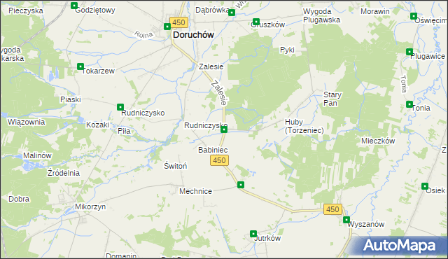 mapa Torzeniec, Torzeniec na mapie Targeo