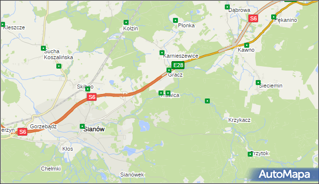 mapa Trawica, Trawica na mapie Targeo