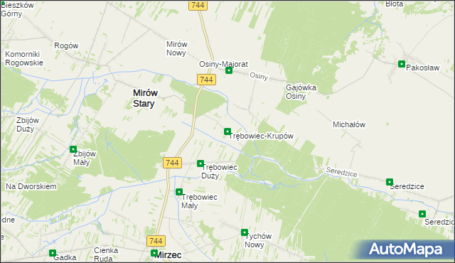 mapa Trębowiec-Krupów, Trębowiec-Krupów na mapie Targeo