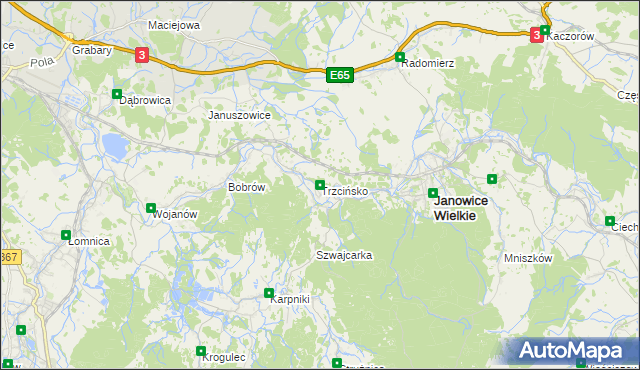 mapa Trzcińsko, Trzcińsko na mapie Targeo