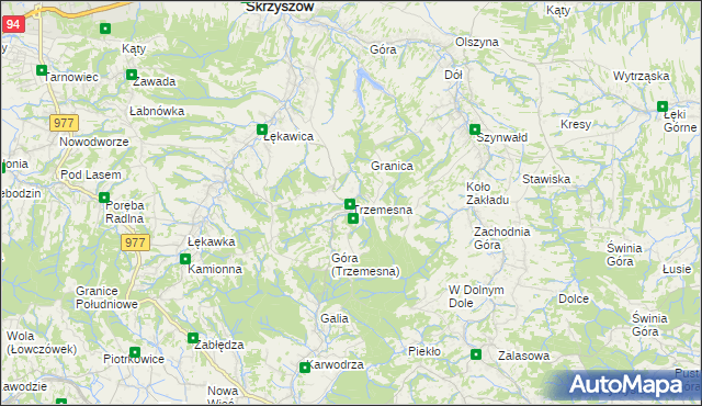 mapa Trzemesna, Trzemesna na mapie Targeo