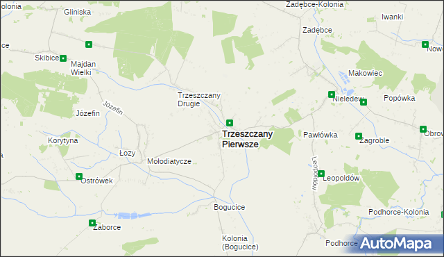 mapa Trzeszczany Pierwsze, Trzeszczany Pierwsze na mapie Targeo