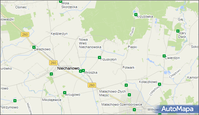 mapa Trzuskołoń, Trzuskołoń na mapie Targeo