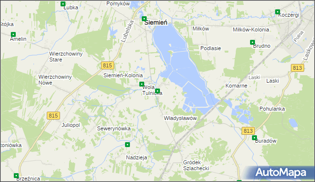 mapa Tulniki, Tulniki na mapie Targeo