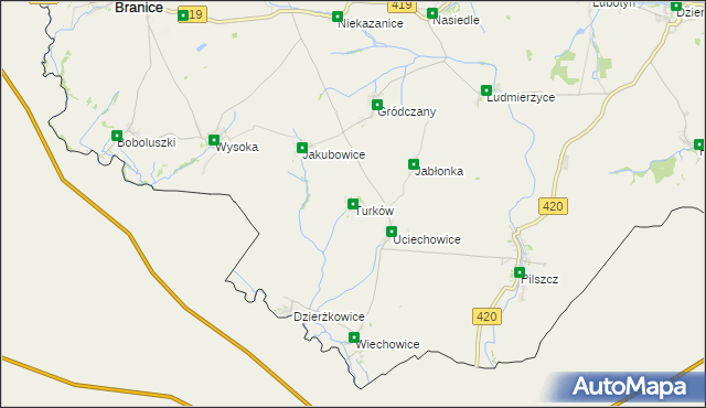 mapa Turków, Turków na mapie Targeo