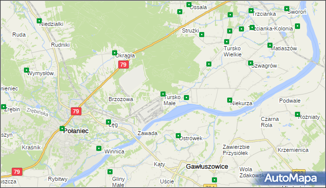 mapa Tursko Małe, Tursko Małe na mapie Targeo