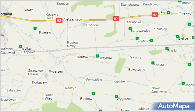 mapa Turzynów, Turzynów na mapie Targeo