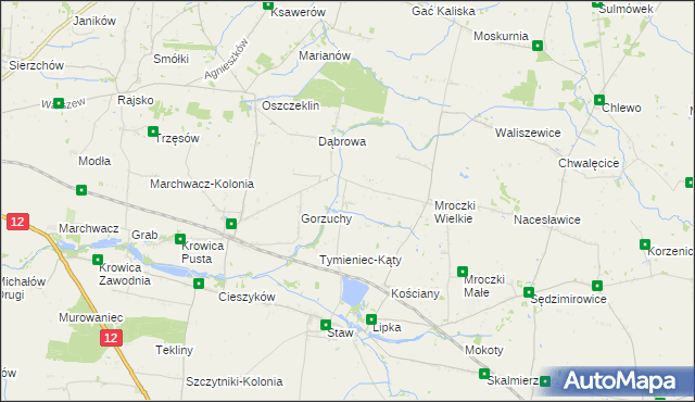 mapa Tymieniec, Tymieniec na mapie Targeo