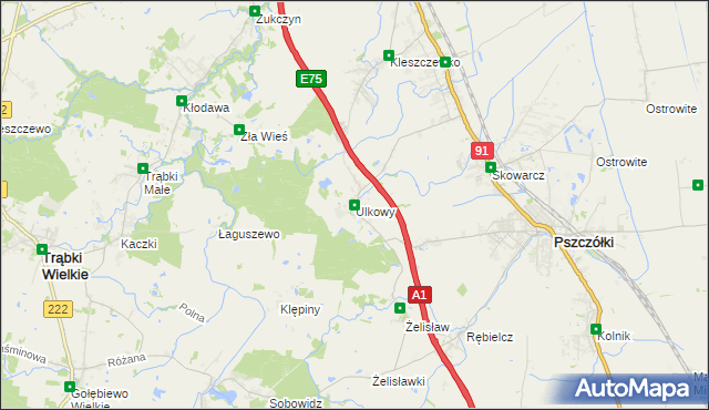 mapa Ulkowy, Ulkowy na mapie Targeo